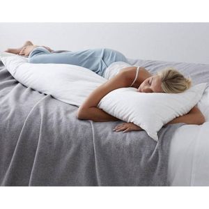Suite Sheets - Zwangerschapskussen - Ondersteunend Lichaamskussen - 40 x 140cm - Wit - Body Pillow