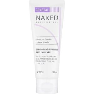 Missha A'PIEU Naked Peeling Gel (Crystal), Diamond & Pearl Powder - Intensieve Peelinggel met Diamantpoeder, Zuiverende en Verhelderende Effect, Voor Gezicht- en Lichaamsvezorging - 100 ml, Korean Skincare