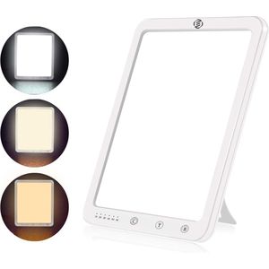Equivera Lichttherapielamp - Daglichtlamp - Bureaulamp - Tegen Winterdepressie - SAD Lamp - Zonlicht - Meerdere Standen - Timerfunctie