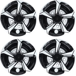 Cars Wielnaafdop voor EZ GO Club Golfkar 8 Inch Vervanging, Zwarte Volledig Omwikkelde Wieldop Velgbeschermer, Set van 4 Wielnaaf Volledig Omwikkelde Velgbeschermerdop