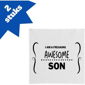Akyol - i am a freaking awesome mom brillendoekjes - Mama - geweldige moeder - liefste moeder - verjaardag - cadeau - kado - bedankje - geschenk - 17,8 bij 17,8 cm - 2 stuks