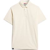 Superdry Poloshirt Textured Jersey Polo M1110397a White Sand Mannen Maat - L