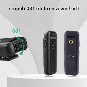 180 ° Draaibare Lens Mini Bodycamera 1080P HD met Nachtzicht - Draagbare Politiebodycam voor Reizen en Fietsen