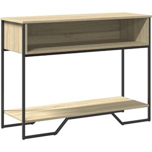 vidaXL Wandtafel - Wandtafels - Bijzettafel - Console Tafel - Wandtafel 100x35x74,5 cm bewerkt hout sonoma eikenkleurig