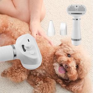 CHIWIN Hondentrimmer 6-in-1 met Föhn en Borstel – Elektrische Trimmer met 3 Warmtestanden – Waterionische Haarverzorging – Stille Huisdierföhn – Afneembare Massagekam – Dierenverzorging Alles-in-één voor Hond & Kat