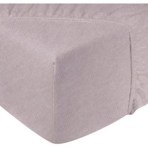 DoubleDry Hoeslaken Jersey 100% Katoen - Eenpersoons 90x200 cm - Zacht & Huidvriendelijk - Rondom Elastiek - Licht Lila