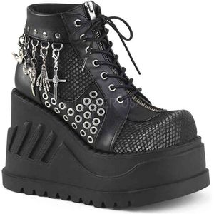 DemoniaCult - STOMP-18 Plateau Laarzen - US 12 - 42 Shoes - Zwart