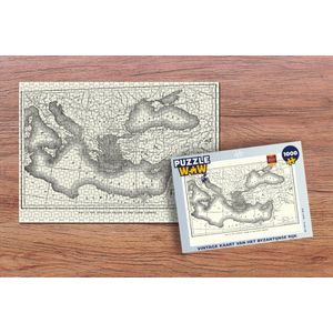 Puzzel Vintage - Geschiedenis -Landkaart - Legpuzzel - Puzzel 1000 stukjes volwassenen