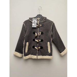 Warme vest met wol voor kinderen - donker grijs - 8 jaar