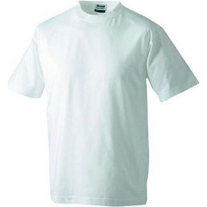 James and Nicholson - Unisex Medium T-Shirt met Ronde Hals (Wit)
