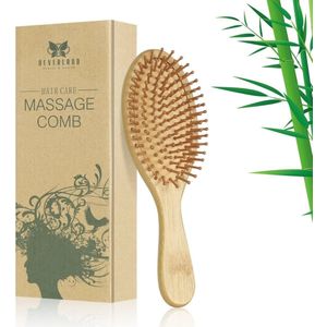 Bamboe Houten Anti Statistische Paddle Haarborstel voor Gezond Haar