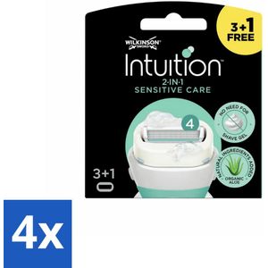Wilkinson Sword - Navulmesjes - Intuition 2-in-1 Sensitive Care - Voor Gevoelige Huid - 4 mesjes - Voordeelverpakking - 4 stuks