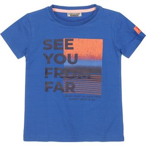 DJ Dutchjeans - T-shirt - Blauw - See you from far - Maat 92