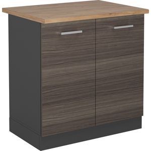 Vicco R-Line Keuken Wastafelkast – 80 cm , WB Eik Edel grijs , WB Eik