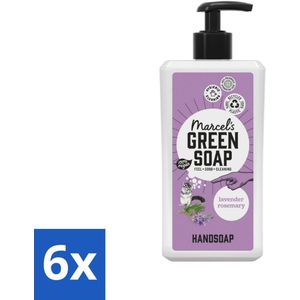 Marcel's Green Soap - Handzeep - Lavender & Rozemarijn - Voor dagelijks gebruik - 500 ml - Voordeelverpakking - 6 stuks