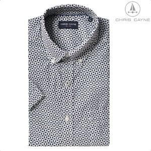 Blouse 1018 blauw print KM Chris Cayne - maat M