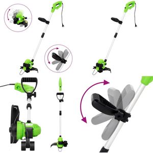 vidaXL Grastrimmer elektrisch telescopisch 29 cm 550 W - Grastrimmer - Grastrimmers - Elektrische Grastrimmer - Telescopische Grastrimmer