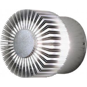 Oneiro’s Luxe wandlamp Monza led 3W 230V 9 cm aluminium grijs - zwart - prikspot - zonne-energie - led buiten - lamp - solar – LED – tuinverlichting – tuin – zomer – verlichting – Solarlamp