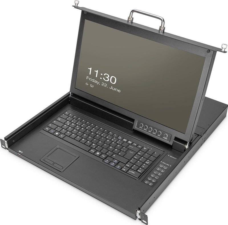 17"" HD LCD KVM console, 16-poorts Cat 5, IT toetsenbord