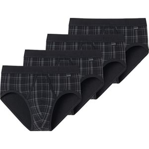 Schiesser Heren sportslip met voorsluiting 4 pack Original Classics fijnrib