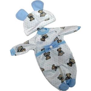 Berjuan Babypopkleding Pyjama Meisjes Textiel Blauw 2-delig
