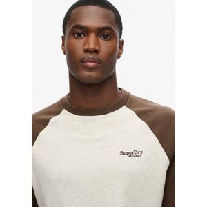Superdry - Essential Baseballtop met logo en lange mouwen - Heren - Tops