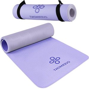 Premium TPE yogamat met draagriem - 183 x 61 x 08 cm - extra dikke anti-slip oefenmat - milieuvriendelijke trainingsmat - anti-scheur pilatesmat - gymnastiekmatten voor thuis - dames