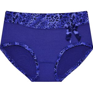 Dames slips 3 pack met panterprint randje paars XXL