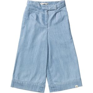 Your Wishes Slub Denim Wide Leg Pants Jeans Meisjes - Broek - Lichtblauw - Maat 128