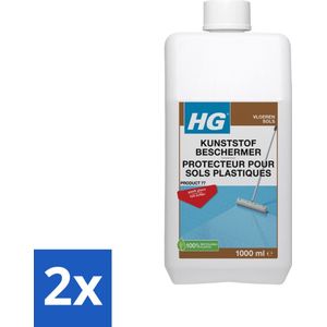 HG - Kunststofbeschermer - Polymeer Emulsie - Geeft Glans - Maskeert Slijtageplekken - 1L - Voordeelverpakking - 2 stuks