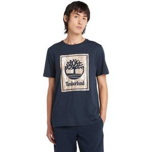 Timberland - Stack Logo Camo - T-shirt - Blauw - Korte Mouwen