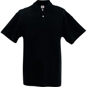 Fruit of the Loom poloshirt heren maat M (zwart)