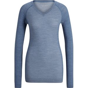 FALKE dames lange mouw shirt Wool-Tech Light - thermoshirt - blauw (capitain) - Maat: L