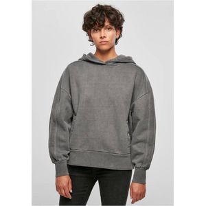 Urban Classics - Heavy Terry Garment Dye Hoodie/trui - S - Grijs