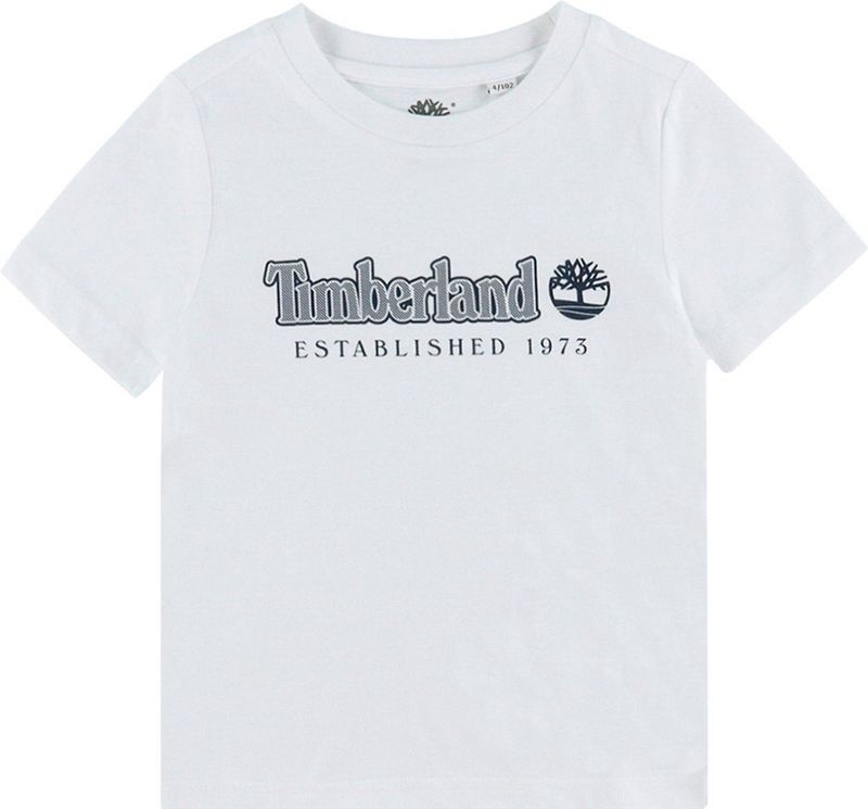 Timberland T60212 T-shirt voor jongens, Marineblauw/Wit, 5 Jaren