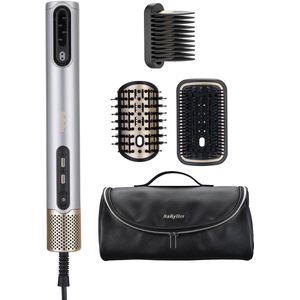 BaByliss - Air Wand AS6554E - Föhn - Zilver - 4-in-1 - High Speed Digitale Haardroger - 3 Opzetstukken