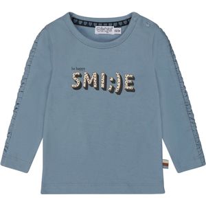 Dirkje-Girls T-shirt ls-Faded Blue