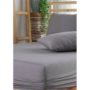 Hoeslaken – Met Kussensloop – 100% Katoen – De Linde Home – Grijs – 90x200 cm – Eenspersoons – Ranforce Katoen – Zacht & Ademend – Inclusief Kussensloop – Rondom elastiek – Matrashoogte tot 40cm – Hypoallergeen – Duurzaam – Perfecte Pasvorm