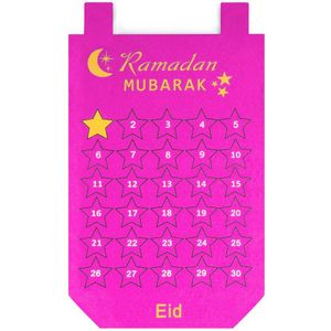 Festivz Ramadan Aftel Kalender - Ramadan - Decoratie Kalender - Eid-al Fitr - Kinderen - Paars