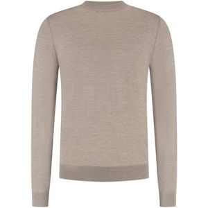 Malelions - Trui Taupe Malelions Premium Merino Sweaters Taupe Mp1-aw25-07