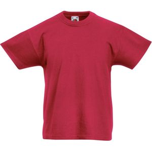 Fruit Of The Loom Originele T-shirt met korte mouwen voor kinderen / tieners (Brick Rood)