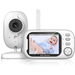 Babyfoon met Camera – 3.5” Scherm, Nachtzicht, VOX, Terugspreekfunctie, Slaapliedjes & Temperatuurweergave – Kleurenscherm, Nachtzicht & Extra Camera Mogelijkheid – Beste Koop Babyfoon - Veilige Verbinding
