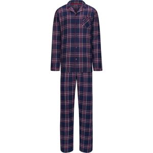 Flanellen jongens pyjama Jim - Rood - Maat - 128