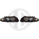 Diederichs - 1214481 - Koplampen - Zwart - Set - Met Regelmotor voor LWR