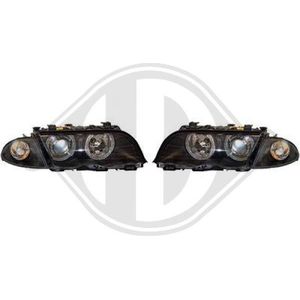 Diederichs - 1214481 - Koplampen - Zwart - Set - Met Regelmotor voor LWR