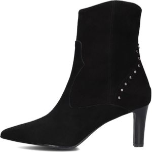 Notre-V 38259 Enkellaarsjes - Enkelboots met rits - Dames - Zwart - Maat 42