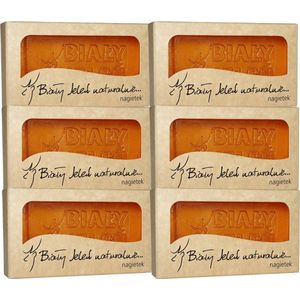 Bialy Jelen Handzeep Tabletten Calendula - 6 x 100g - Goudsbloem Extract - Ambachtelijk - Handzeep Voordeelverpakking