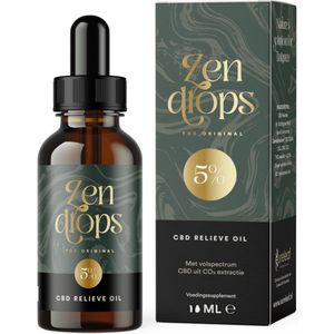 Eureleaf Zendrops CBD olie 5% - 30ml natuurlijke hennepolie, vol spectrum CBD, Europees natuurproduct, Vegan olie, Cannabidiol