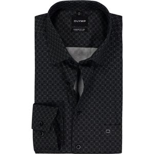 OLYMP - Luxor - Overhemd - Zilvergrijs - Comfort Fit - Strijkvrij