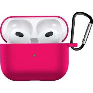 Jumada's ""Geschikt"" voor Apple Airpods hoesje - Geschikt voor Airpods Pro - Softcase - Knal Roze - Beschermhoesje - ZONDER HAAK